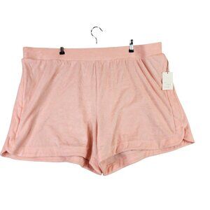 Womens A New Day Pink Pull on Shorts French Terry Mid Rise 5" Inseam Size 3X